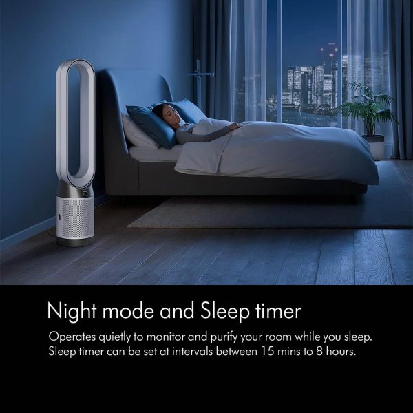 Dyson TP10 IN Air Purifier, Covers 600 Sq. Ft Advanced HEPA H13 filtrationRemoves 99.95% of allergens & pollutants as small as PM 0.1, Remote Control, White