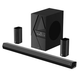 boAt Aavante Bar 3500, Bluetooth Soundbar with 500W RMS Immersive Sound, 5.1 Channel with Subwoofer, Wired Rear Speakers, (Premium Black)