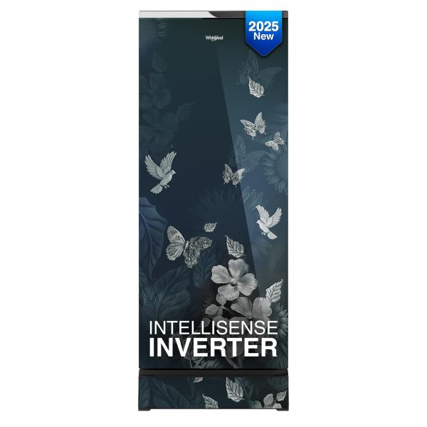Whirlpool 215 IMPRO GD ROY, 192 Litre 3 Star Icemagic Pro Direct Cool-Single Door Glass Finish Refrigerator with Base Drawer, Inverter Compressor and and Upto 7 Days Garden Freshness, Silvia