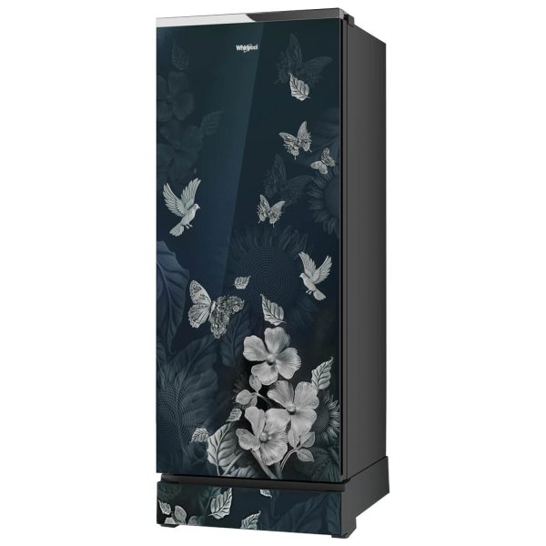 Whirlpool 215 IMPRO GD ROY, 192 Litre 3 Star Icemagic Pro Direct Cool-Single Door Glass Finish Refrigerator with Base Drawer, Inverter Compressor and and Upto 7 Days Garden Freshness, Silvia