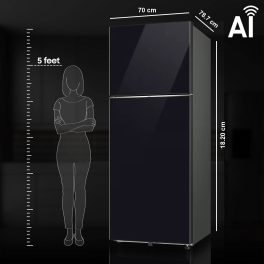 Samsung RT80F51C3B, 467 Liter 3 Star 5-in-1 Convertible, WiFi Enabled, Bespoke AI With Twin Cooling Frost Free Double Door Refrigerator, Digital Inverter, Black Glass