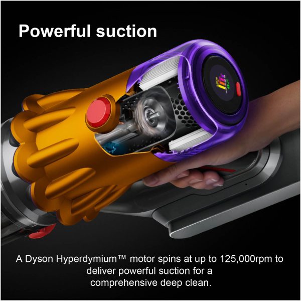 Dyson V12S Detect Slim Submarine Wet And Dry 1200 watts Vacuum Cleaner, Hepa Filter, 1 Count, 350Ml, Yellow
