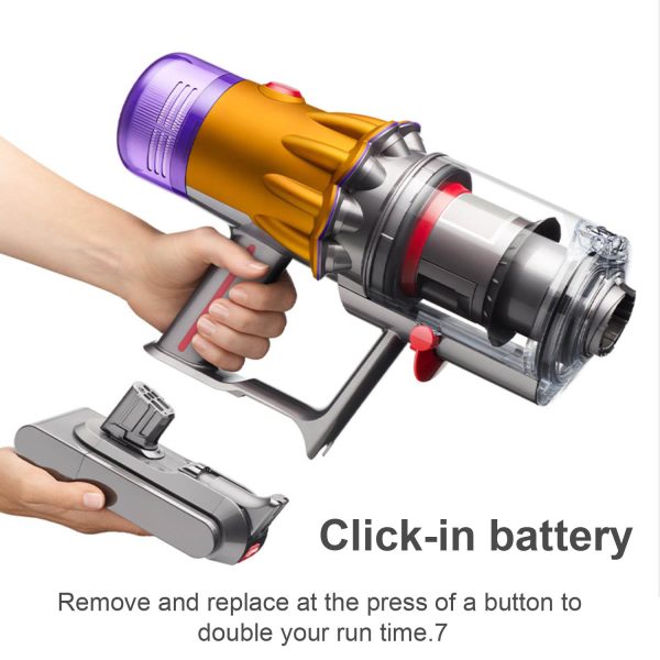 Dyson V12S Detect Slim Submarine Wet And Dry 1200 watts Vacuum Cleaner, Hepa Filter, 1 Count, 350Ml, Yellow