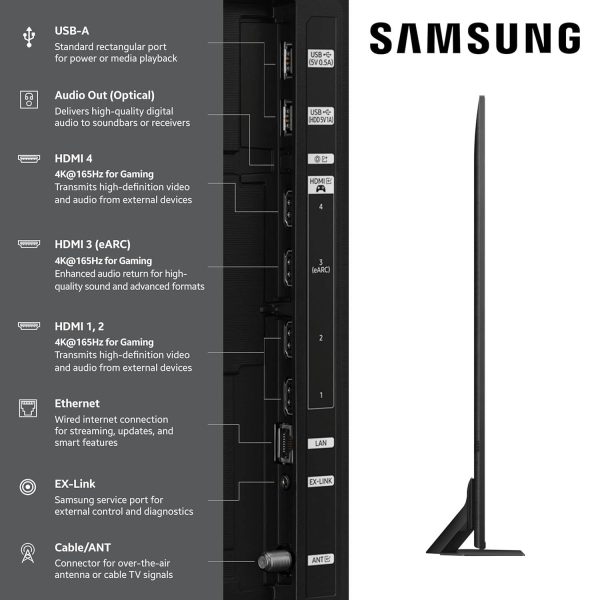 Samsung 55QN90F, (138cm) 55-Inch Class Neo Series, Vision AI, Mini LED Smart TV (2025 Model) Neo Quantum HDR+, Object Tracking Sound+ w/Dolby Atmos, Glare Free, Gaming Hub, Alexa Built-in, Black