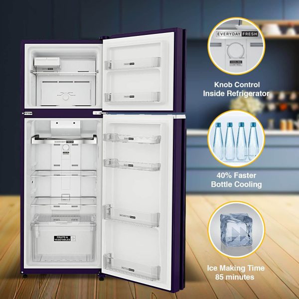 Whirlpool NEO278GD PRM, 235 L 2 Star Frost-Free Double Door Refrigerator, 10 Years Warranty on Compressor, Kaigari