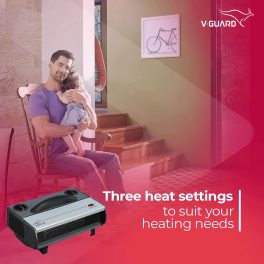 V-Guard RH2HC 2100, convenience Fan Room Heater, Overheating protection with low-noise operation, Black