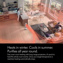 Dyson HP10, Hot+Cool Air Purifier Covering Up-To 850 Square Feet with Advanced HEPA H13, 3 Stage Filtration, Night Mode and Remote Controlled, White