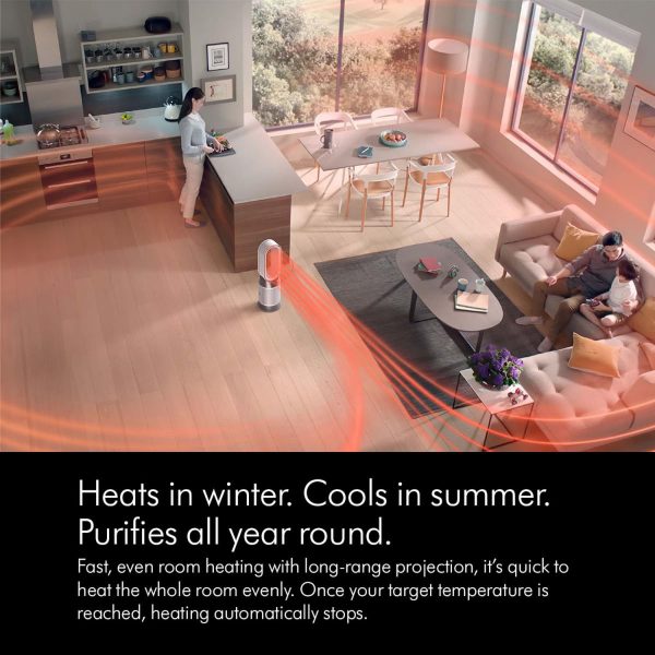 Dyson HP10, Hot+Cool Air Purifier Covering Up-To 850 Square Feet with Advanced HEPA H13, 3 Stage Filtration, Night Mode and Remote Controlled, White