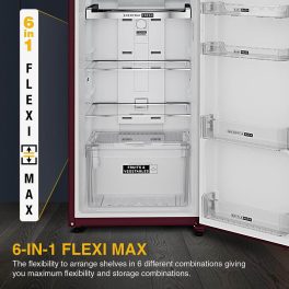 Whirlpool NEO278GD PRM, 235 L 2 Star Frost-Free Double Door Refrigerator, 10 Years Warranty on Compressor, Swarna Ruby