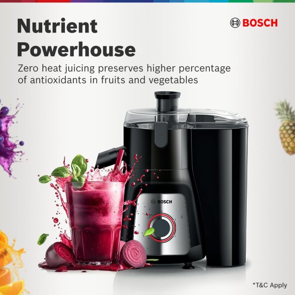 Bosch MJ8722A1KI, 2 Jar-True Mixx Juicer Mixer Grinder, 1000W Standalone, Dual Locking System, Anti Drip Spout, 100% Copper Moter, Black