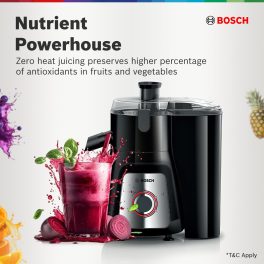 Bosch MJ8720A1KI, True Mixx Juicer Mixer Grinder, 1000W Standalone,Dual Locking System, Anti Drip Spout, 100% Copper Motor, Black