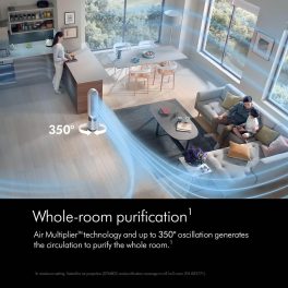 Dyson TP10 IN Air Purifier, Covers 600 Sq. Ft Advanced HEPA H13 filtrationRemoves 99.95% of allergens & pollutants as small as PM 0.1, Remote Control, White
