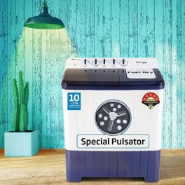 Voltas Beko WTT120UPABL5KPTD, A Tata Product 12 Kg 5 Star Semi-Automatic Top Load Washing Machine, Special pulsator and Double waterfall Technology, Blue