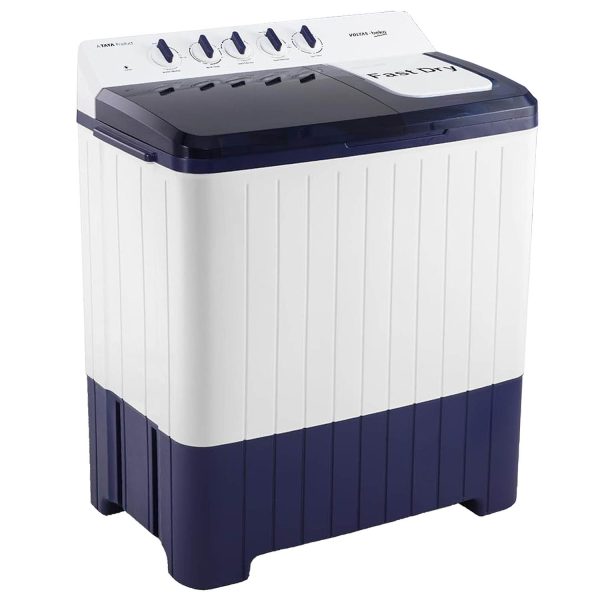 Voltas Beko WTT120UPABL5KPTD, A Tata Product 12 Kg 5 Star Semi-Automatic Top Load Washing Machine, Special pulsator and Double waterfall Technology, Blue