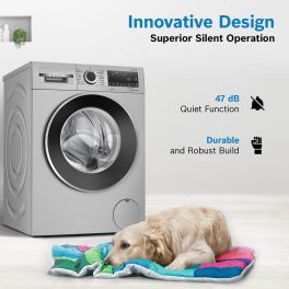 BOSCH WGA254ZSIN, 10 kg 5 Star 1400 RPM Fully Automatic Front Load Washing Machine, Built-in Heater and Steam Care, Silver