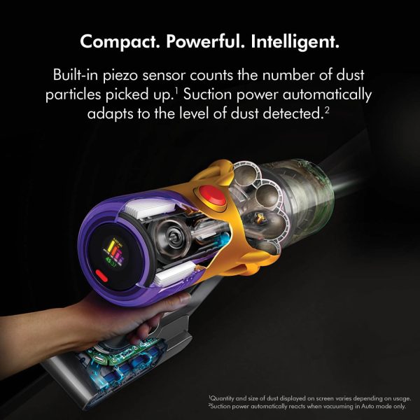 Dyson V12S Detect Slim Submarine Wet And Dry 1200 watts Vacuum Cleaner, Hepa Filter, 1 Count, 350Ml, Yellow