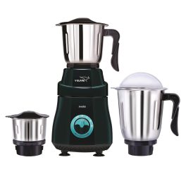V-Guard Invidia, 750 Watt 3 Jar Mixer Grinder with Vortex Flow Technology, 20000 RPM and 5 Year Motor Warranty, Black