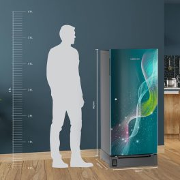 Liebherr DFPtsE 2031, 202L 5 Star Inverter, Direct Cool,Handsfree Open with Foot Pedal,Pocket Handle,Single Door Refrigerator,20 Yrs Warranty on Compressor, Freezer 22L, Vegetable Organiser,Teal string