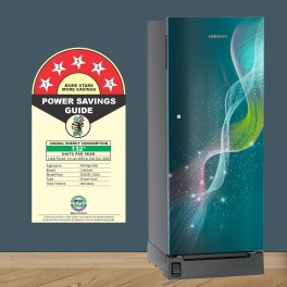 Liebherr DFPtsE 2031, 202L 5 Star Inverter, Direct Cool,Handsfree Open with Foot Pedal,Pocket Handle,Single Door Refrigerator,20 Yrs Warranty on Compressor, Freezer 22L, Vegetable Organiser,Teal string