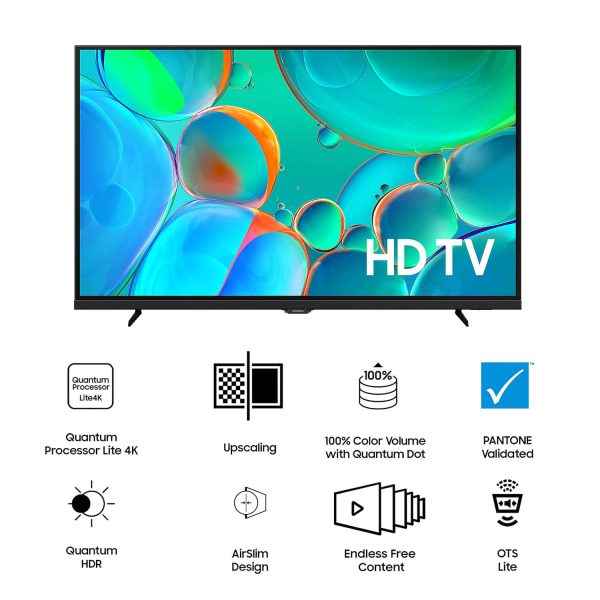 SAMSUNG UA32H4560FUXXL, 80 cm (32 inch) HD LED Smart Tizen OS TV with Hyper Real Engine | Google Assistant, Black