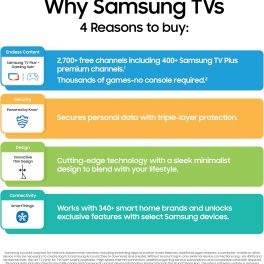 Samsung U8000F, (189cm) 75-Inch Class Crystal UHD 4K Smart TV (2025 Model) Endless Free Content, Crystal Processor 4K, Metal Stream Design, Knox Security, Alexa Built-in, Black