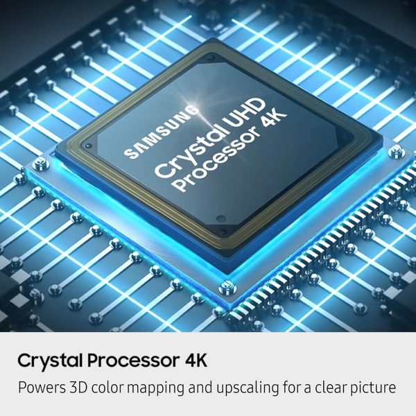 Samsung U8000F, (189cm) 75-Inch Class Crystal UHD 4K Smart TV (2025 Model) Endless Free Content, Crystal Processor 4K, Metal Stream Design, Knox Security, Alexa Built-in, Black