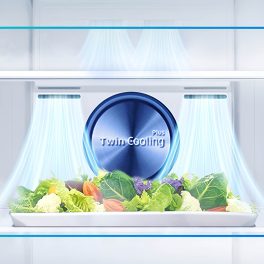 Samsung RT80F51C3B, 467 Liter 3 Star 5-in-1 Convertible, WiFi Enabled, Bespoke AI With Twin Cooling Frost Free Double Door Refrigerator, Digital Inverter, Black Glass