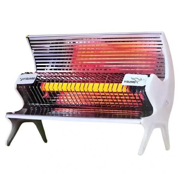 V-Guard Ceramic Heater RH1000 CH 1000 W White Quartz Room Heater, White