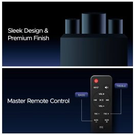 boAt Aavante Bar 2400 Pro, Bluetooth Soundbar with 5.1 Channel Surround Sound, Bluetooth v5.3, EQ Modes, Master Remote Control (Premium Black)