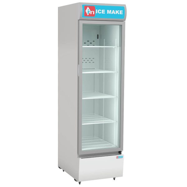 ICEMAKE IMVC550, Single Door Visi Cooler (569 Liter), Fog-Free Glass, Adjustable Shelves & Vertical LED Light, Grey