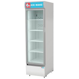 ICEMAKE IMVC550, Single Door Visi Cooler (569 Liter), Fog-Free Glass, Adjustable Shelves & Vertical LED Light, Grey