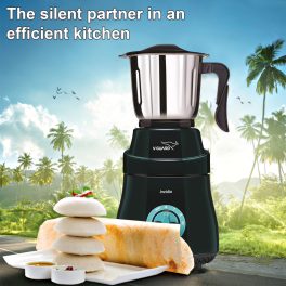 V-Guard Invidia, 750 Watt 3 Jar Mixer Grinder with Vortex Flow Technology, 20000 RPM and 5 Year Motor Warranty, Black