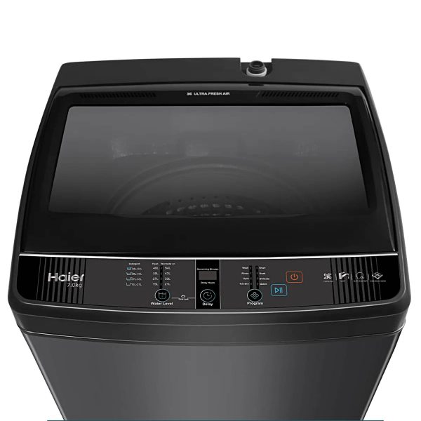 Haier HWM70-306S8, 7 kg 5 Star Ultra air fresh, NZP, Oceanus Wave pulsator, Quick wash Fully Automatic Top Load Machine, Dark Jade Silver