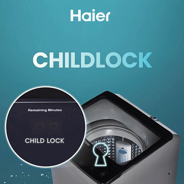 Haier HWM70-306S8, 7 kg 5 Star Ultra air fresh, NZP, Oceanus Wave pulsator, Quick wash Fully Automatic Top Load Machine, Dark Jade Silver