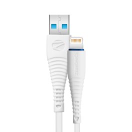 Zebronics ZEB-ULC101 USB to Lighting Cable with 2A efficient Charging, 1 Meter Long Durable Design, Compatible with iPhone, iPad, Macbook, iMac, AirPods, and Data Transfer Feature. (White)