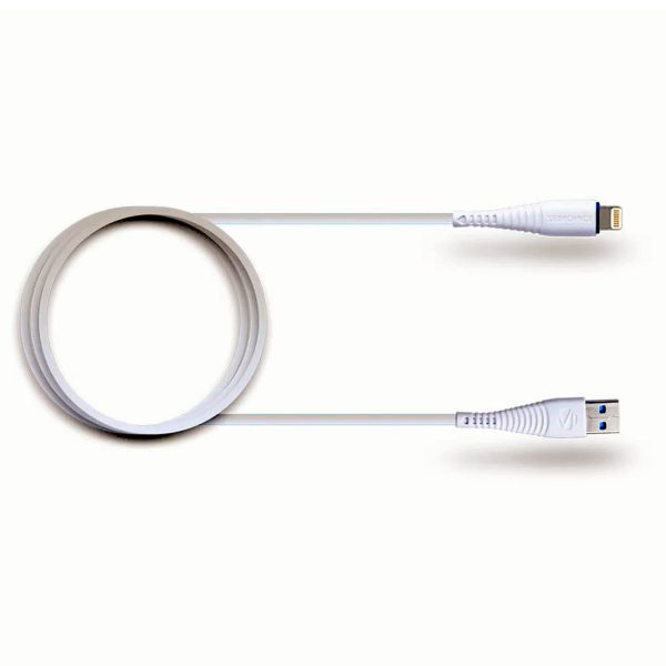 Zebronics ZEB-ULC101 USB to Lighting Cable with 2A efficient Charging, 1 Meter Long Durable Design, Compatible with iPhone, iPad, Macbook, iMac, AirPods, and Data Transfer Feature. (White)