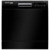 Voltas Beko DT8B, Free Standing 8 Place Settings Intensive Kadhai Cleaning, Inbuilt Heater, No Pre-rinse Required Dishwasher, Black