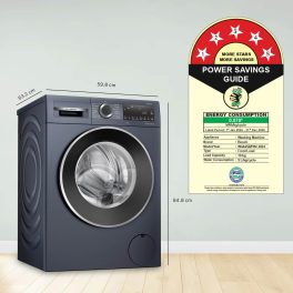 BOSCH WGA254ZPIN, 10 kg 5 Star 1400 RPM Fully Automatic Front Load Washing Machine, Built-in Heater and Steam Care, Dark Lake