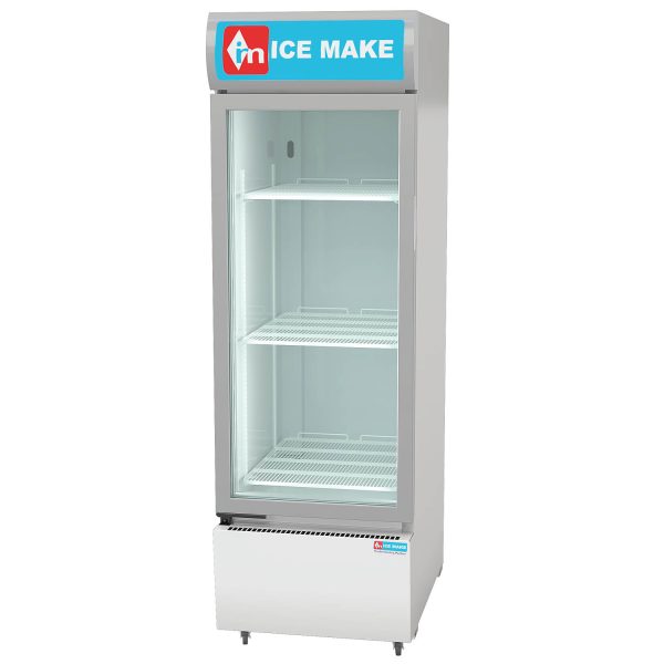 Icemake IMVC300, Single Door Visi Cooler (333 Liter) with Fog-Free Glass, Adjustable Shelves and Toughened Glass, Grey
