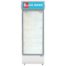 ICEMAKE IMVC550, Single Door Visi Cooler (569 Liter), Fog-Free Glass, Adjustable Shelves & Vertical LED Light, Grey
