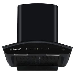 Livpure Ador 60, 60CM Filter-less Chimney with Thermal Auto Clean, Motion Sensor and Powerful Suction of 1450, Black