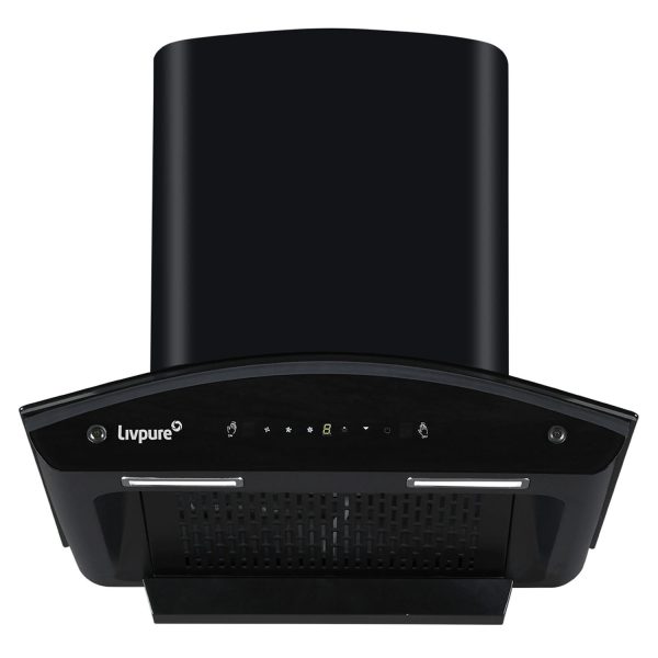 Livpure Ador 60, 60CM Filter-less Chimney with Thermal Auto Clean, Motion Sensor and Powerful Suction of 1450, Black