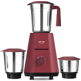 Kenstar Karishmatic 500 W, 3 Jar Mixer Grinder, Ultra Precision Heavy-duty Stainless steel Ultima blades, smart overload protection, 2 year warranty, Wine Red