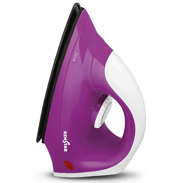 Kenstar Zeva, 1000 W Dry Iron, Non- Stick PTFE Soleplate, Auto Cut-Off function, 180° Swivel Cord, Bi metallic thermostat with thermal fuse technology, 2 Year Warranty, Purple