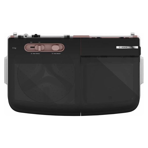 BOSCH WJP904C0IN, 9 kg 5 Star with 1300 High RPM Spin Motor Semi Automatic Top Load Washing Machine, 3 Wash Programs, Anti-Rust Body, Corel Pink