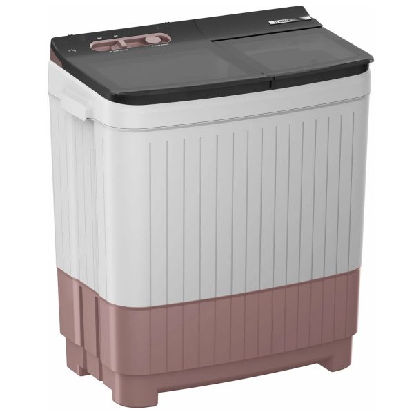 BOSCH WJP904C0IN, 9 kg 5 Star with 1300 High RPM Spin Motor Semi Automatic Top Load Washing Machine, 3 Wash Programs, Anti-Rust Body, Corel Pink