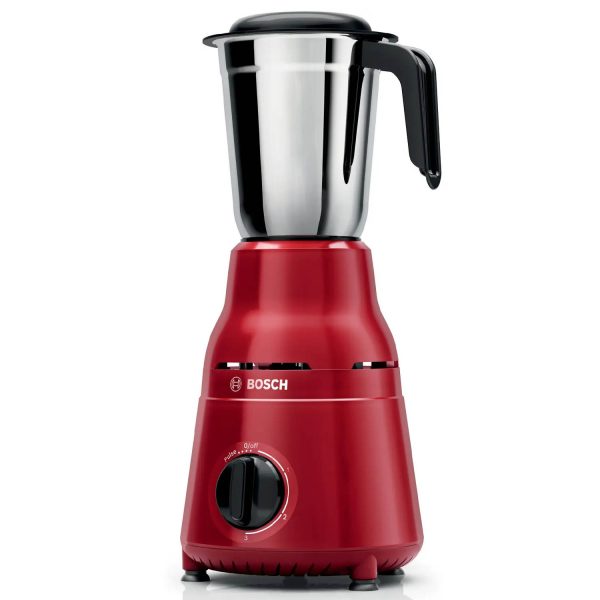 Bosch MG2213C4RI, TrueMixx 500 W 3 Jar, Stainless steel blades for high performance wet, dry and chutney grinding Mixer Grinder, W Red