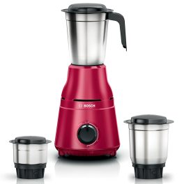 Bosch MG2213C4RI, TrueMixx 500 W 3 Jar, Stainless steel blades for high performance wet, dry and chutney grinding Mixer Grinder, W Red