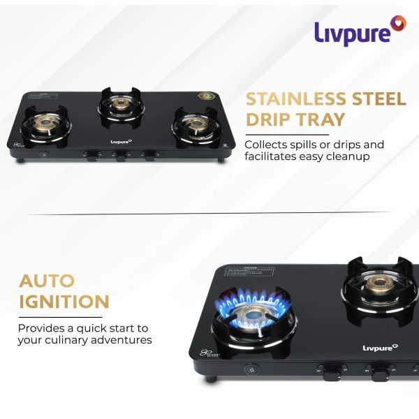 LIVPURE CELESTIA AUTO IGNITION 3 BI Cook Top