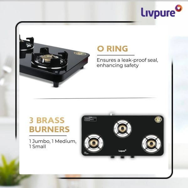 LIVPURE CELESTIA AUTO IGNITION 3 BI Cook Top